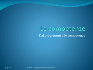 le competenze