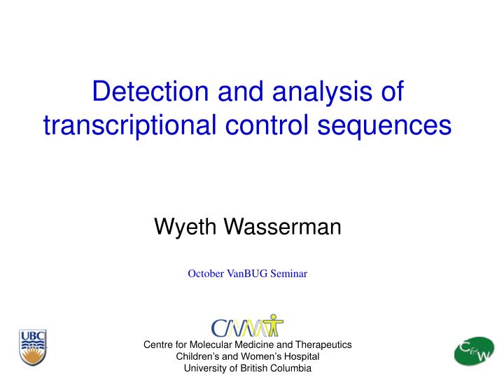 detection and analysis of transcriptional control sequences
