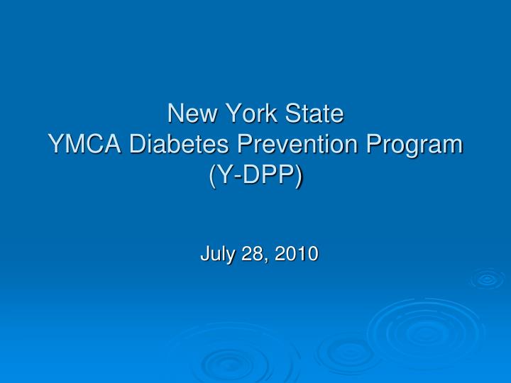 new york state ymca diabetes prevention program y dpp