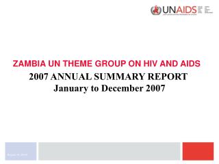 ZAMBIA UN THEME GROUP ON HIV AND AIDS