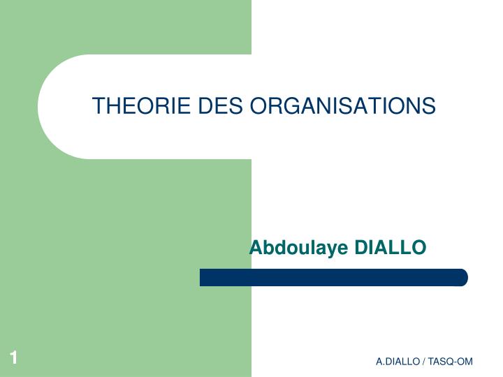 theorie des organisations