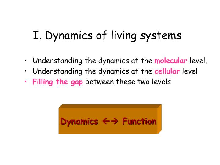 i dynamics of living systems