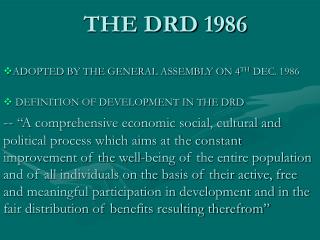 THE DRD 1986
