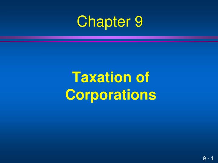 taxation of corporations