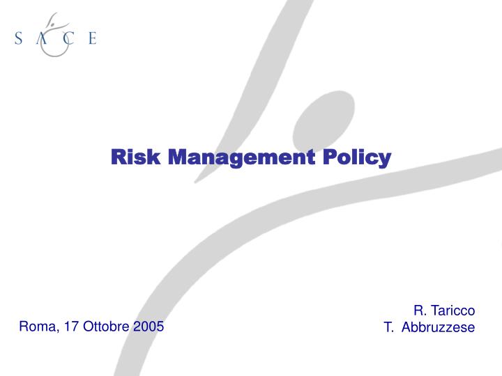 risk management policy