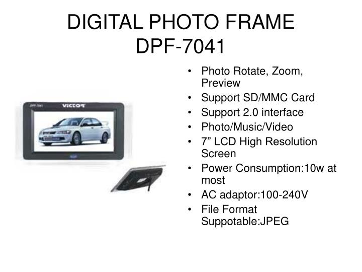 digital photo frame dpf 7041