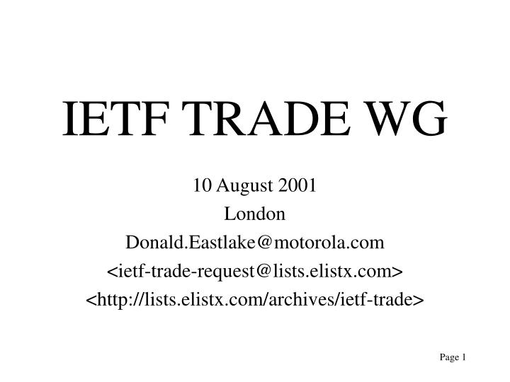 ietf trade wg