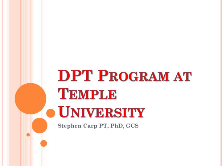 dpt program at temple university