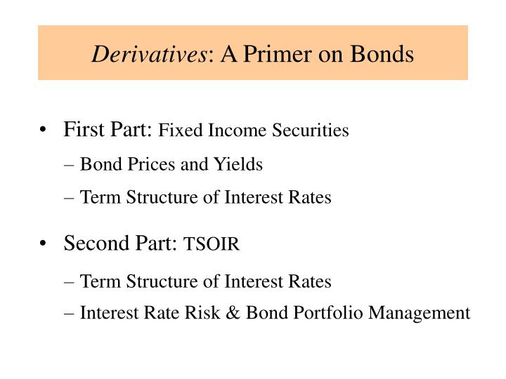 derivatives a primer on bonds