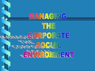 MANAGING THE CORPORATE SOCIAL ENVIRONMENT