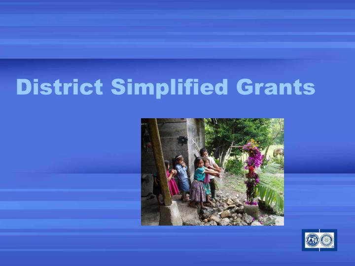 district simplified grants