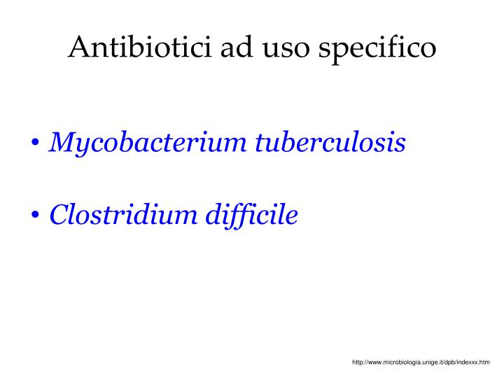 antibiotici ad uso specifico