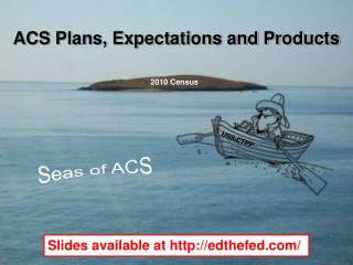 ACS Plans, Expectations and Products