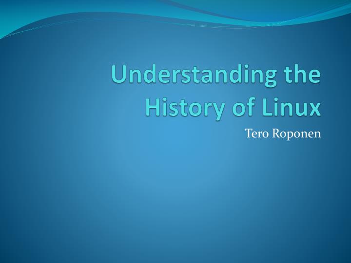 understanding the history of linux