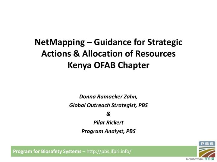 netmapping guidance for strategic actions allocation of resources kenya ofab chapter