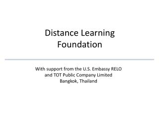 Distance Learning Foundation