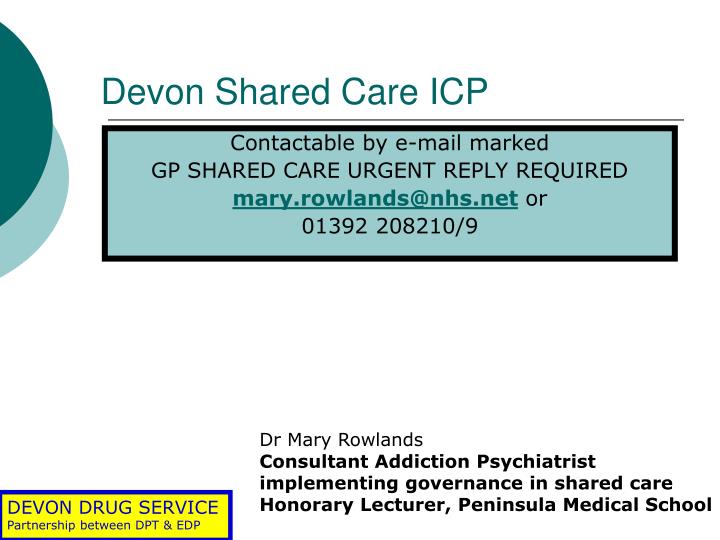 devon shared care icp