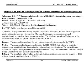 Project: IEEE P802.15 Working Group for Wireless Personal Area Networks (WPANs)