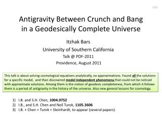 Antigravity Between Crunch and Bang in a Geodesically Complete Universe