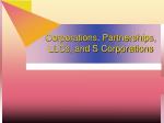 Corporations, Partnerships, LLCs, and S Corporations - slide 1