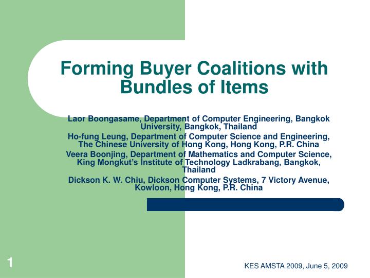 forming buyer coalitions with bundles of items