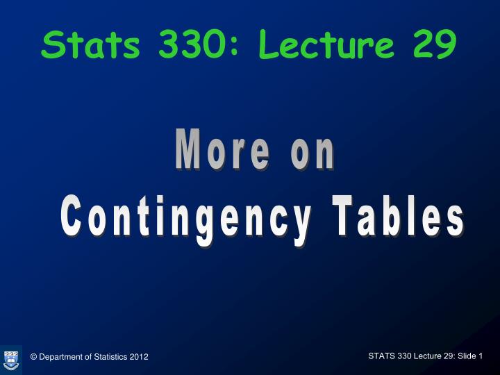 stats 330 lecture 29