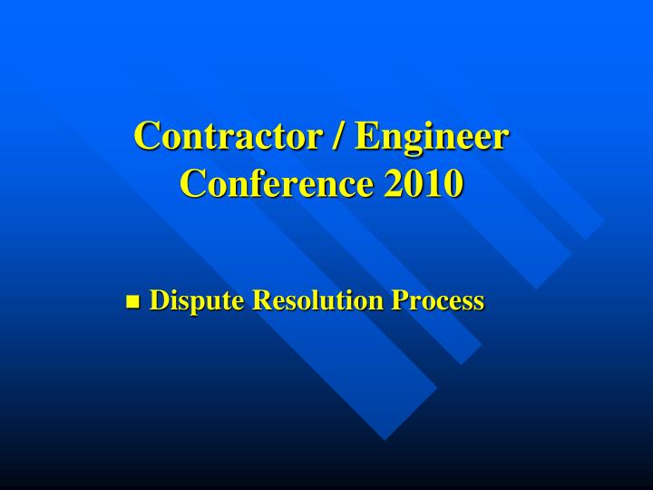 contractor engineer conference 2010
