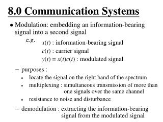 8.0 Communication Systems