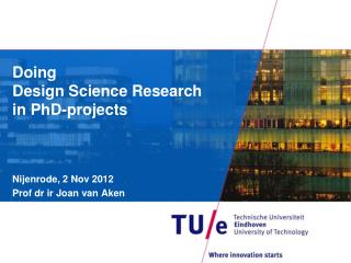 Doing Design Science Research in PhD-projects