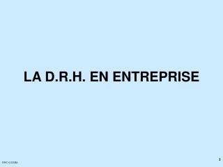 la d r h en entreprise