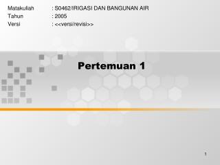 pertemuan 1