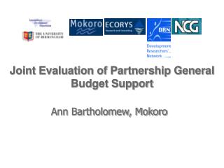 Joint Evaluation of Partnership General Budget Support