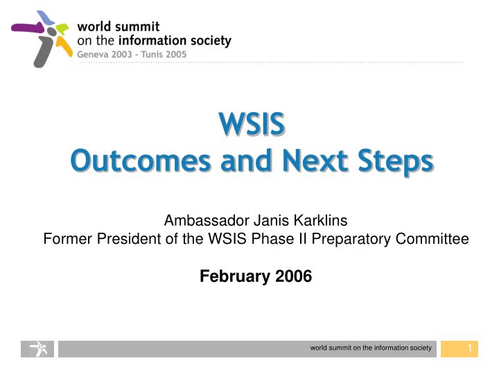 wsis outcomes and next steps