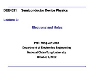 Prof. Ming-Jer Chen Department of Electronics Engineering National Chiao-Tung University