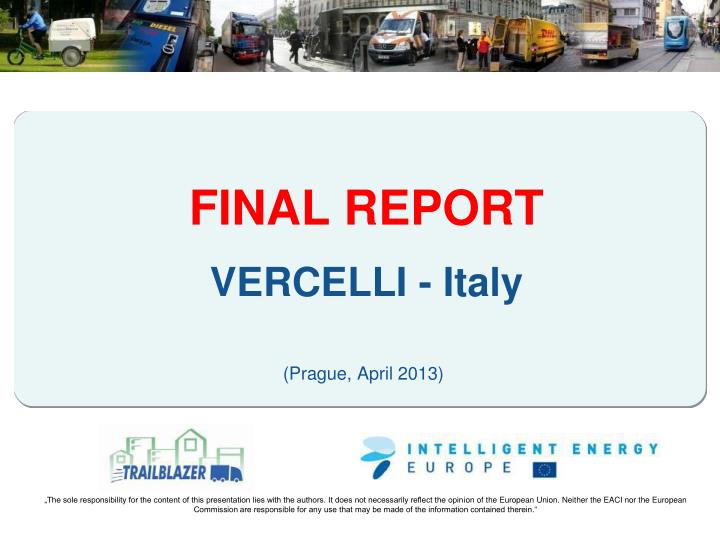 final report vercelli italy
