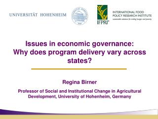 Issues in economic governance: Why does program delivery vary across states?