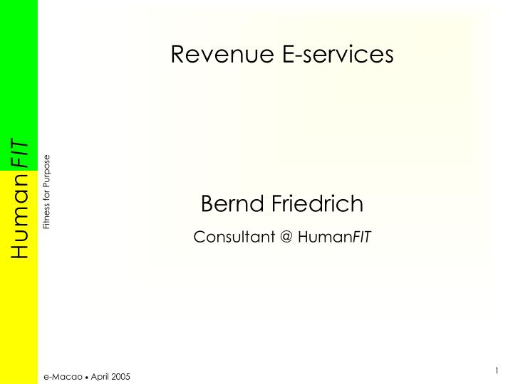 revenue e services