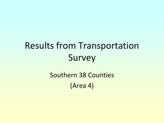 Results from Transportation Survey