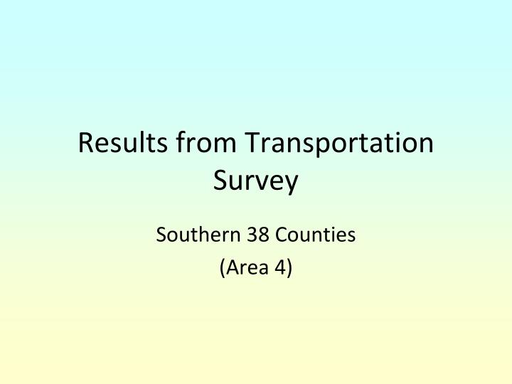 results from transportation survey