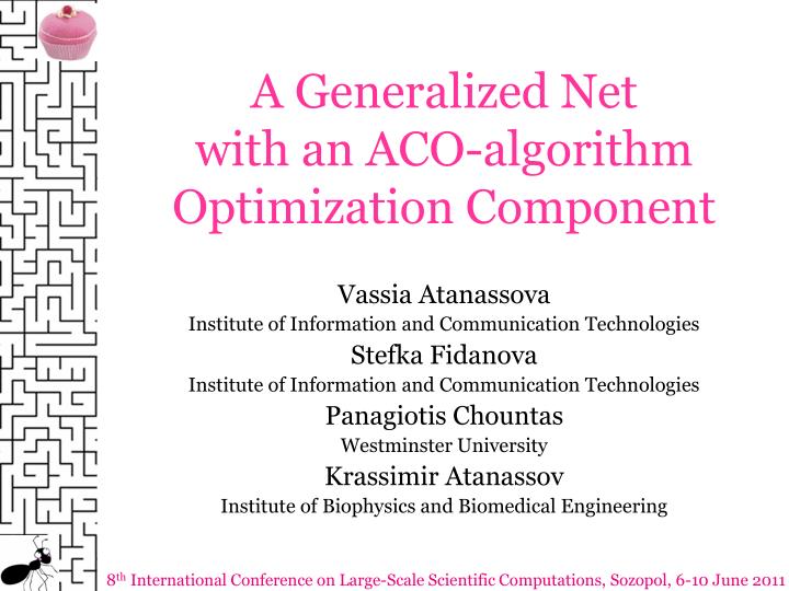 a generalized net with an aco algorithm optimization component