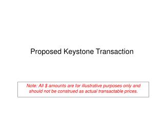 Proposed Keystone Transaction