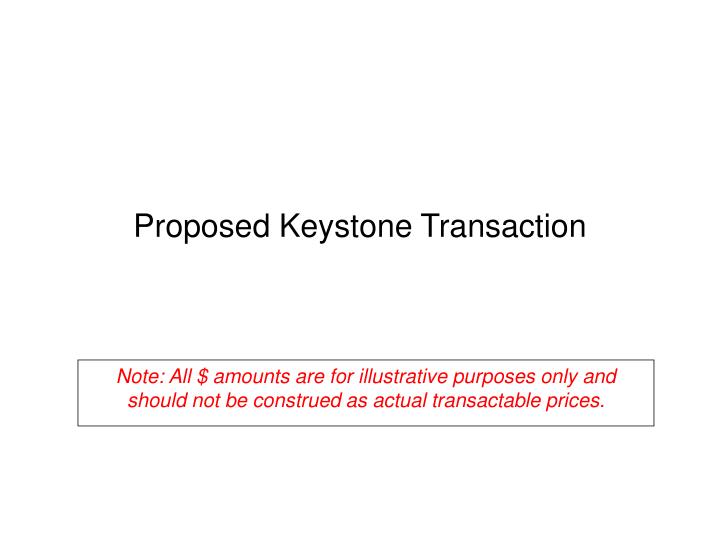 proposed keystone transaction