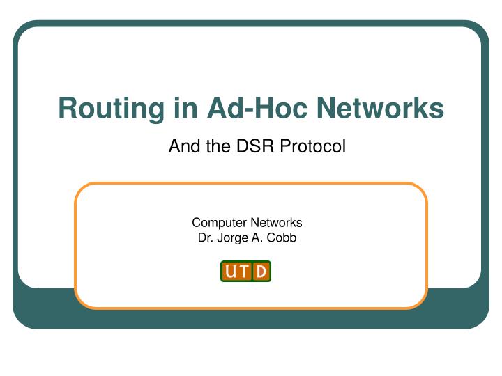 and the dsr protocol