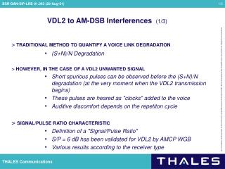 VDL2 to AM-DSB Interferences (1/3)