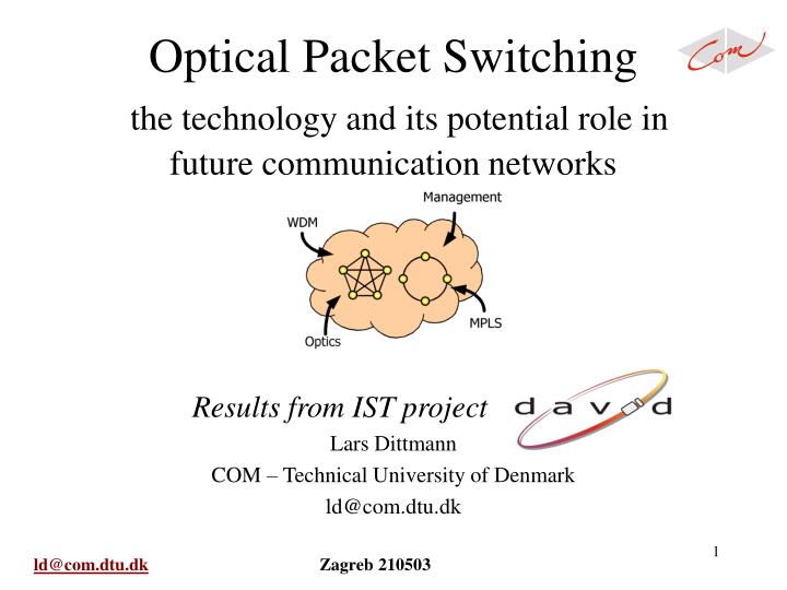 optical packet switching the technology and its potential role in future communication networks