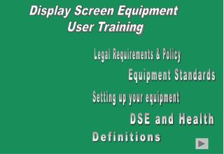 Display Screen Equipment User Training