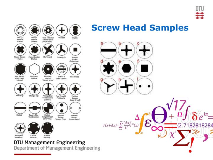 screw head samples