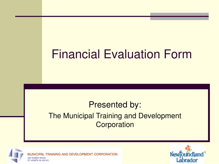 financial evaluation form
