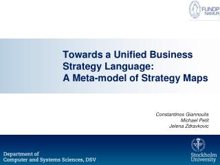 Towards a Unified Business Strategy Language: A Meta-model of Strategy Maps