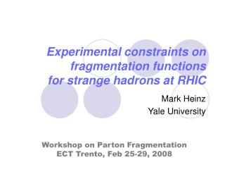 Experimental constraints on fragmentation functions for strange hadrons at RHIC